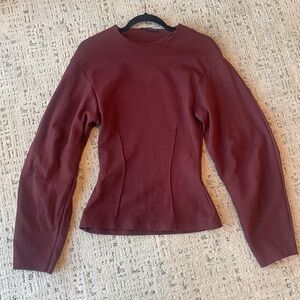 Elegant Burgundy Women's Top